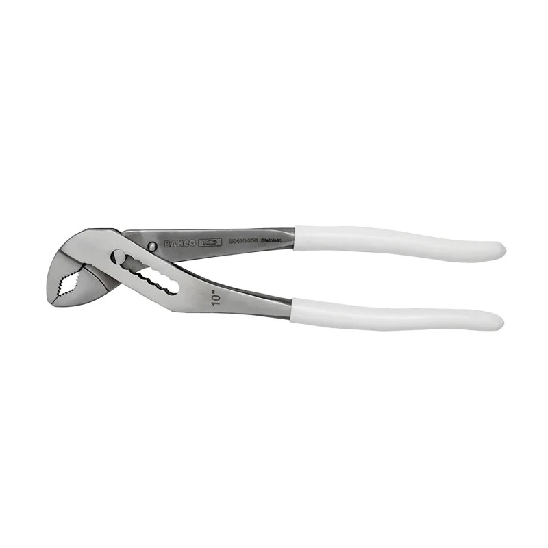 Bahco Water Pump Plier Box Joint with 250mm Overall Length, PVC Handle, 7 Positions, 420 Stainless Steel Body SS410