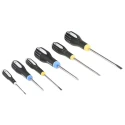 Bahco Pozidriv and Slotted Standard Screwdriver Set 6-Piece Including Sizes PZ1, PZ2, 3x0.5mm to 6.5x1.2mm BE-9882I