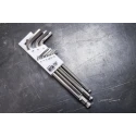 Bahco 9 Piece L Metric Hex Key Set Stainless Steel Long Arm Hex Ball End 1.5 to 10 mm BE-9770I