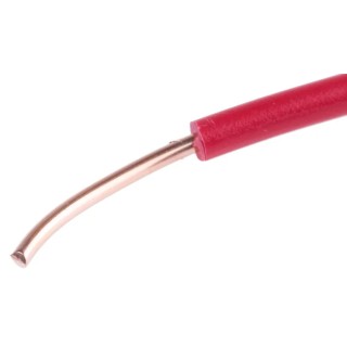 RS PRO Red Hook Up Wire, 15 AWG, 1/1.38 mm Core Strands, 100 m Length, Polyvinyl Chloride Jacket, RIGID BU, 600 V 358-999