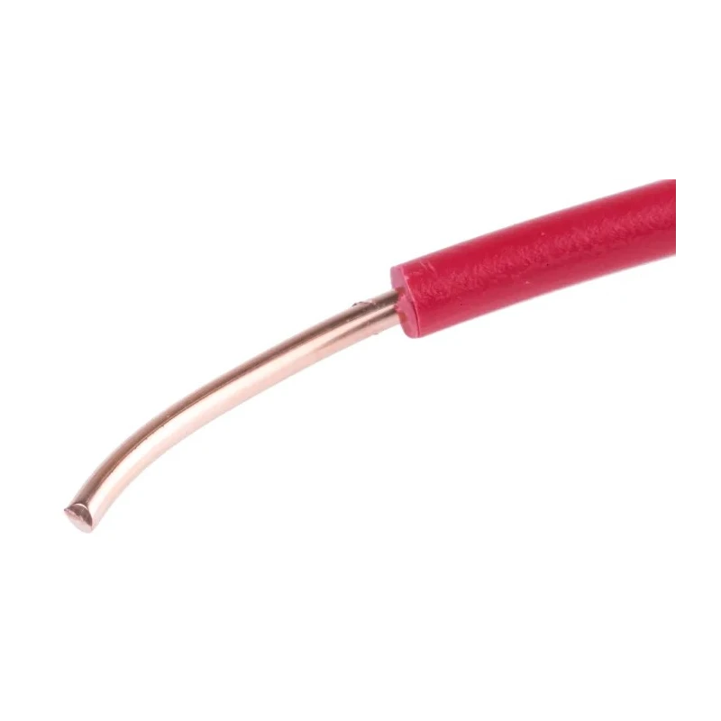 RS PRO Red Hook Up Wire, 15 AWG, 1/1.38 mm Core Strands, 100 m Length, Polyvinyl Chloride Jacket, RIGID BU, 600 V 358-999