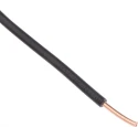 RS PRO Black Hook Up Wire 13 AWG, 1/1.78 mm Core Strands, 100 m Length, Polyvinyl Chloride Jacket 359-065