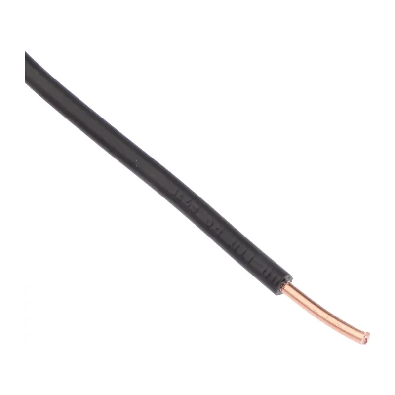 RS PRO Black Hook Up Wire 13 AWG, 1/1.78 mm Core Strands, 100 m Length, Polyvinyl Chloride Jacket 359-065