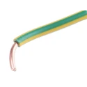 RS PRO Green Yellow Hook Up Wire 13 AWG Annealed Copper Conductor PVC Insulation 600V 70°C 100m 359-071