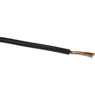 RS PRO Black Hook Up Wire 11 AWG 7x0.85 mm Core Strands 4.8 mm Diameter 100 m Length Polyvinyl Chloride 359-166