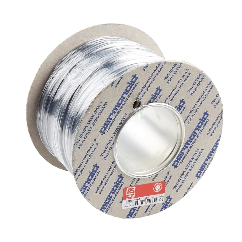 RS PRO Black Hook Up Wire 13 AWG 7/0.67 mm Core Strands 100 m PVC Insulation 359-116