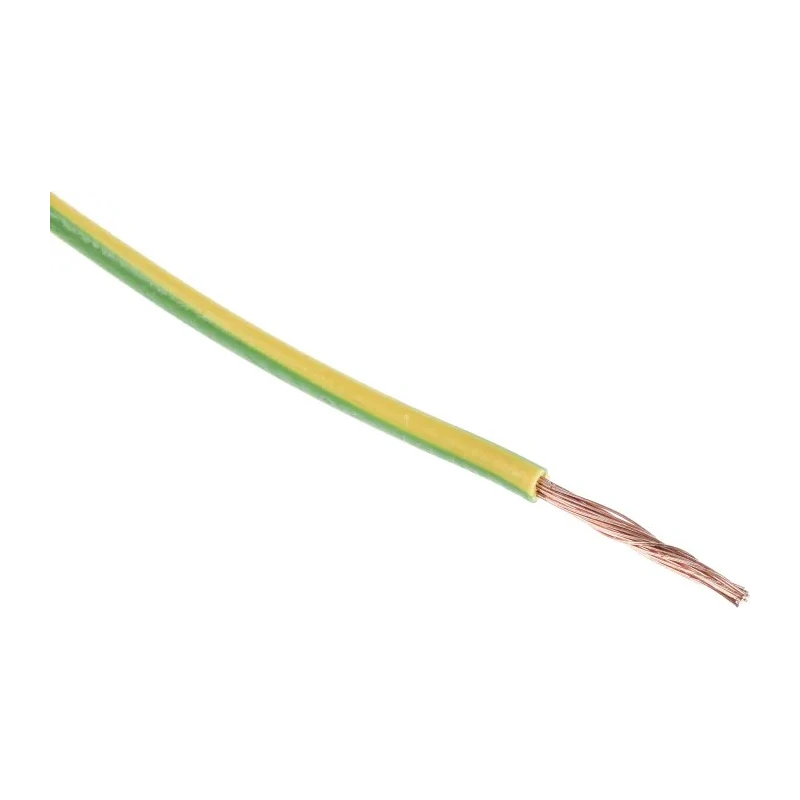 RS PRO Yellow Green Hook Up Wire 13 AWG 7x0.67 mm Stranded Annealed Copper PVC Insulated 100 m 600 V BR Series 359-122
