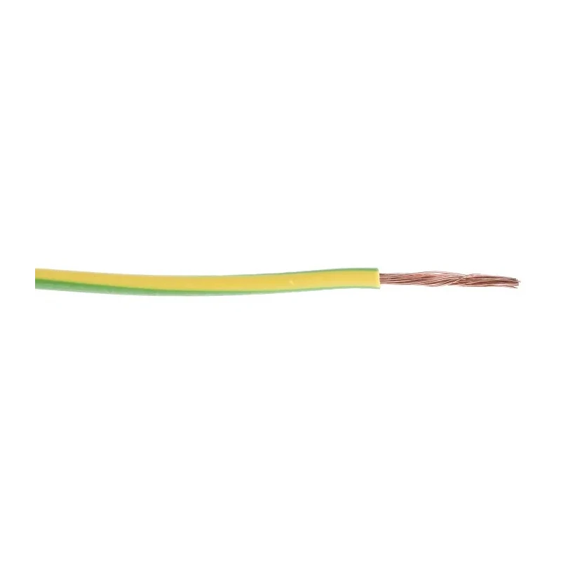 RS PRO Yellow Green Hook Up Wire 13 AWG 7x0.67 mm Stranded Annealed Copper PVC Insulated 100 m 600 V BR Series 359-122