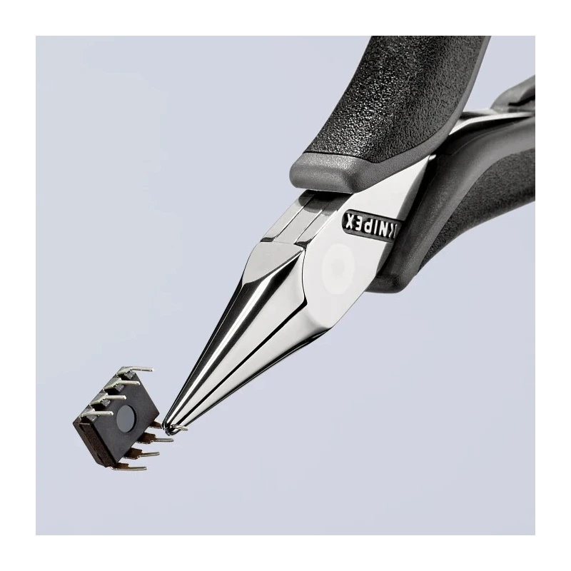 Knipex 1-Piece Long Nose Plier Round Tip 115mm Overall Length, 22.5mm Jaw ESD Safe 35 22 115 ESD