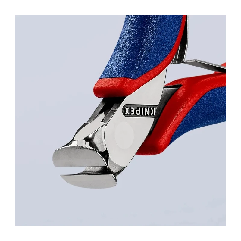 Knipex End Cutter End Nipper 115 mm Overall Length Bi-Material Handle Ball Bearing Chrome Steel Jaw DIN ISO 9654 64 12 115
