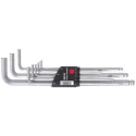 Wiha 9 Piece L Metric Hex Key Set Chrome Vanadium Steel Short Arm Hex Ball End Hex Size 1.5 → 10 mm 01418