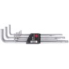 Wiha 9 Piece L Metric Hex Key Set Chrome Vanadium Steel Short Arm Hex Ball End Hex Size 1.5 → 10 mm 01418
