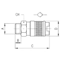 RS PRO Brass Nickel Plated Quick Air Coupling 3/8 in Female BSP Thread 16 Bar Pressure 80°C Temperature 187-8774