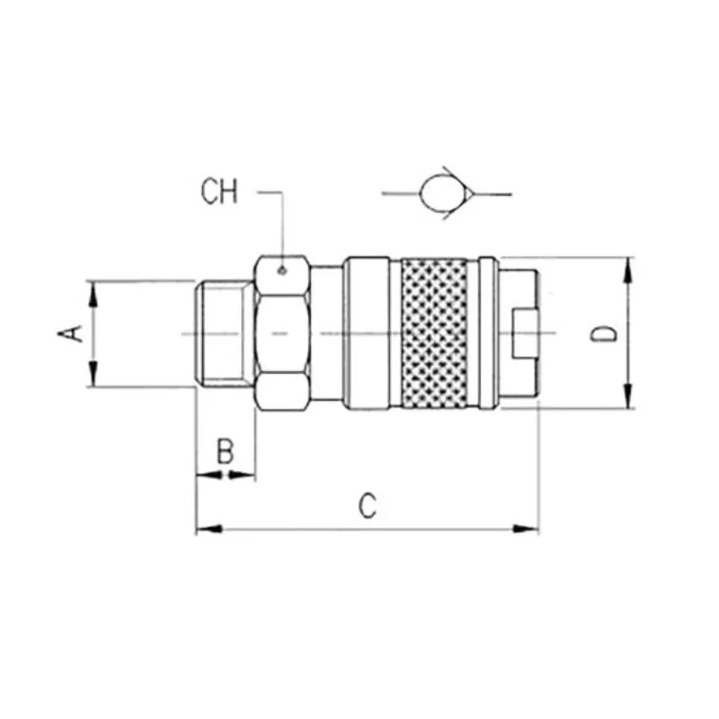 RS PRO Brass Nickel Plated Quick Air Coupling 3/8 in Female BSP Thread 16 Bar Pressure 80°C Temperature 187-8774