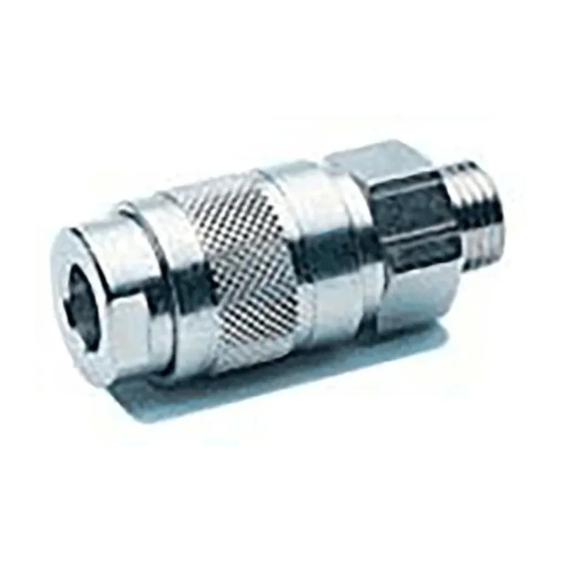 RS PRO Brass Quick Air Coupling 3/8 in Female BSP Nickel Plated for Pneumatic Applications 187-8783