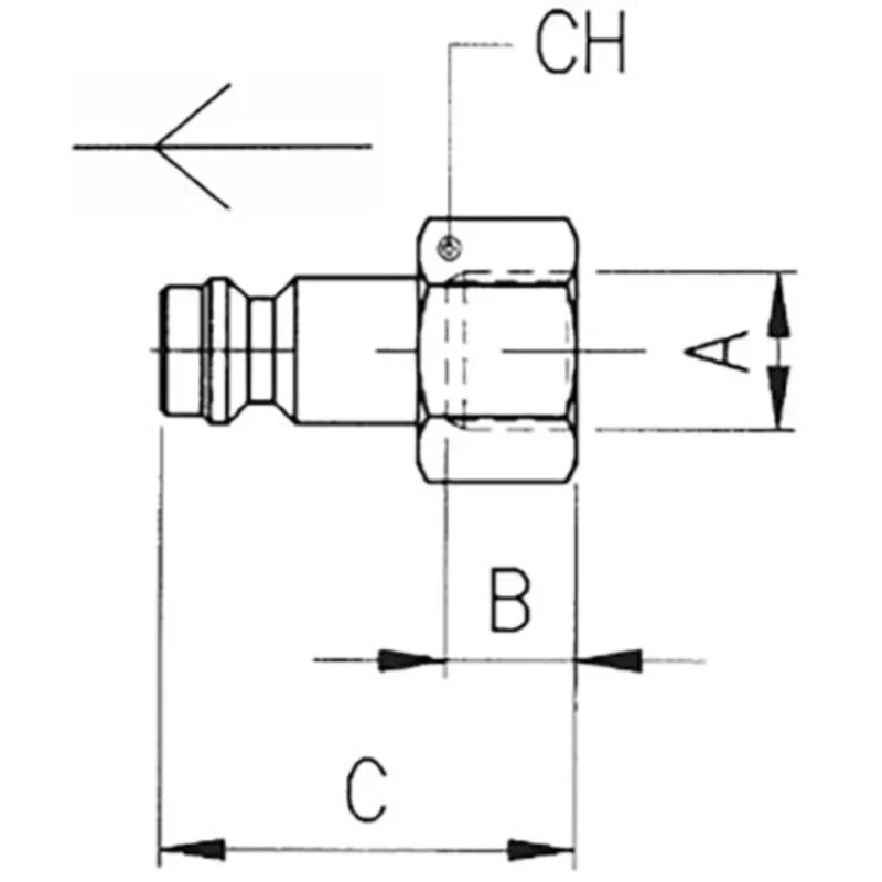 RS PRO Brass Coupler Nipple Male ISO 228 Class A 8mm Nickel Plated 12 bar 80°C 187-8816