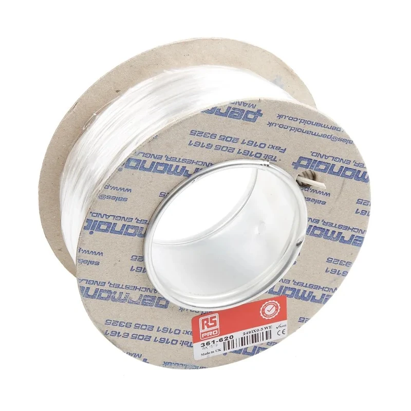 RS PRO 2491X Series White Hook Up Wire 20 AWG 16/0.2 mm Core Strands 100 m Polyvinyl Chloride 361-620