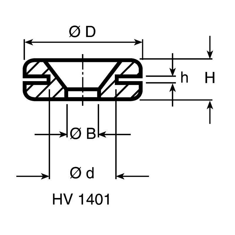 HellermannTyton Black Polyvinyl Chloride Cable Grommet 9.5 mm Panel Hole Diameter 5 mm Maximum 633-04010 HV1401-PVC-FR-BK