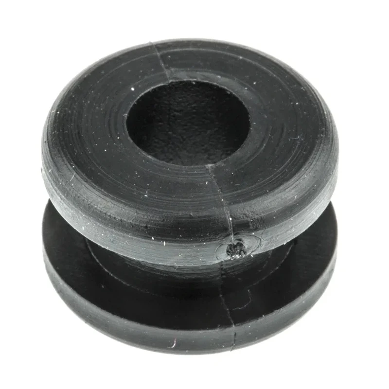 HellermannTyton Black Polyvinyl Chloride Cable Grommet 10 mm Panel Hole Diameter for 6 mm Cable 633-02180 HV1218-PVC-FR-BK