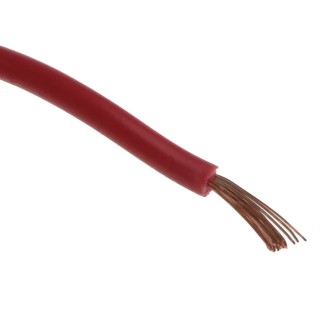RS PRO 2491X Series Red Hook Up Wire, 18 AWG, 24/0.2 mm Core Strands, 100 m Length, Polyvinyl Chloride Insulation 361-686