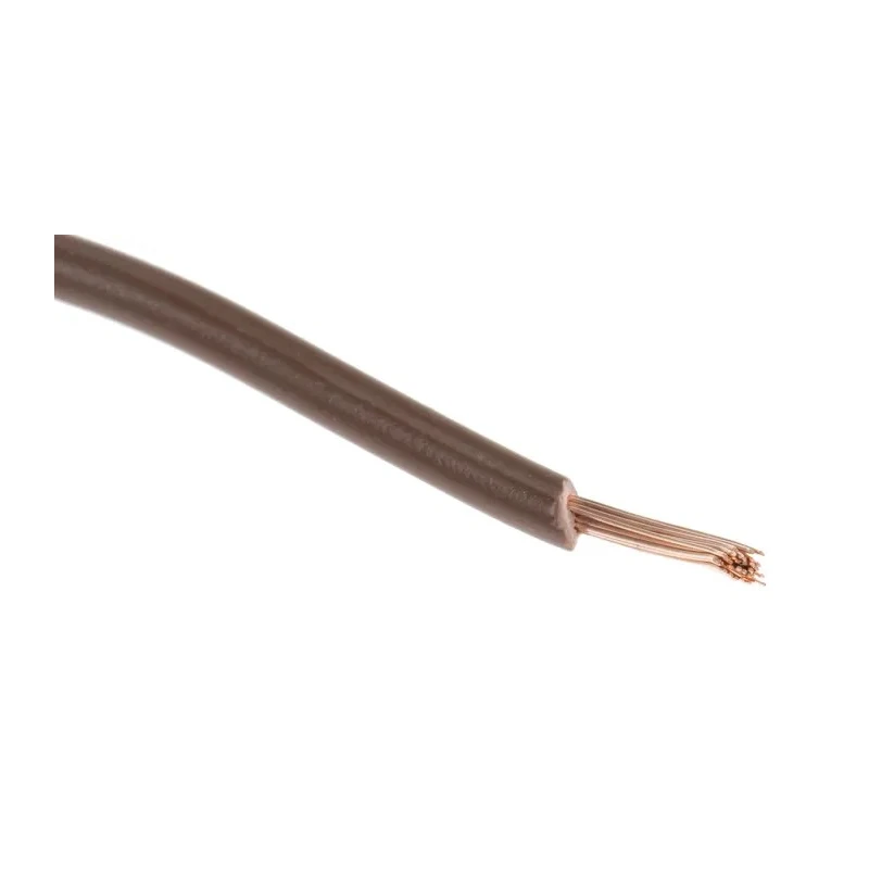 RS PRO Brown Hook Up Wire 17 AWG 32x0.2 mm Core Strands 100 m Polyvinyl Chloride Insulation 500 V 70°C 361-737