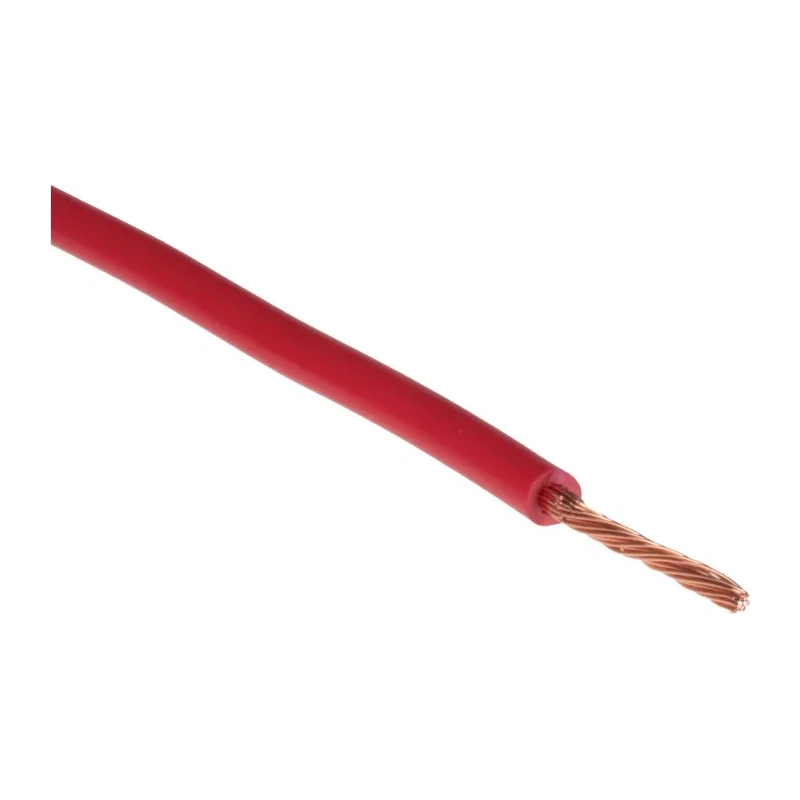 RS PRO 2491X Series Red Hook Up Wire 17 AWG 32/0.2 mm Core Strands 100 m Polyvinyl Chloride Jacket 500V 70°C 361-759
