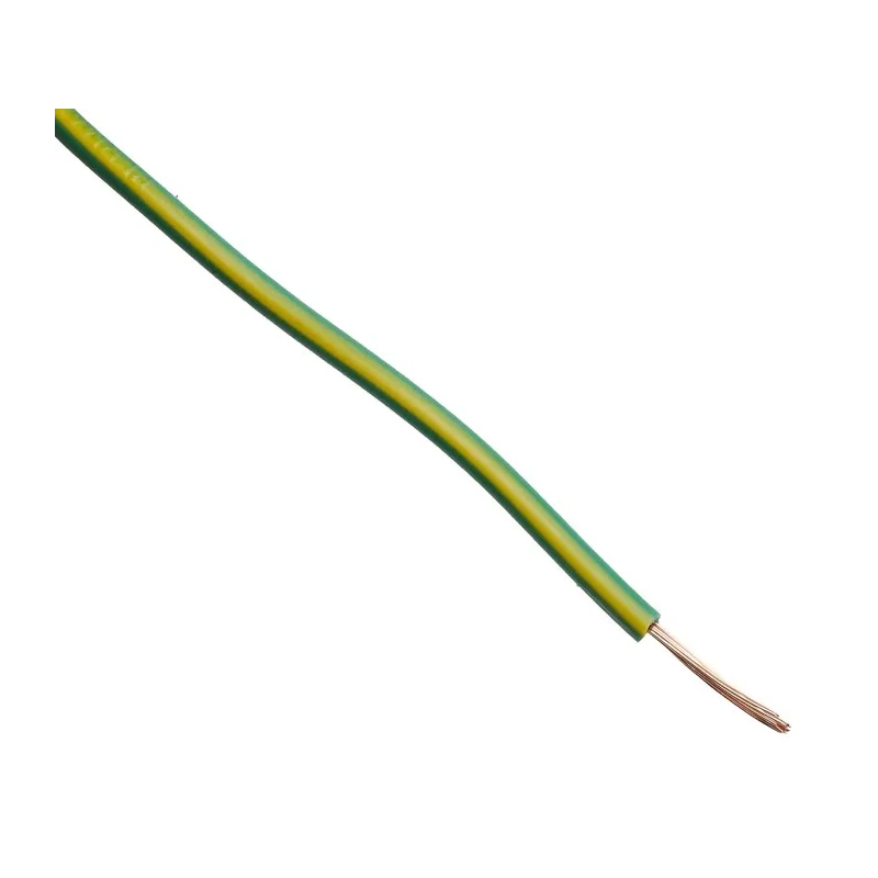 RS PRO 2491X Series Green Yellow Hook Up Wire 18 AWG 24/0.2 mm Core 100 m Polyvinyl Chloride 361-670