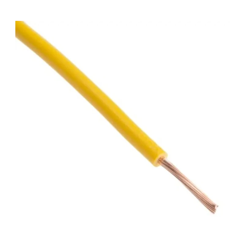 RS PRO 2491X Series Yellow Equipment Wire, 17 AWG, 32x0.2 mm Core Strands, 100 m Length, Polyvinyl Chloride Jacket 361-771