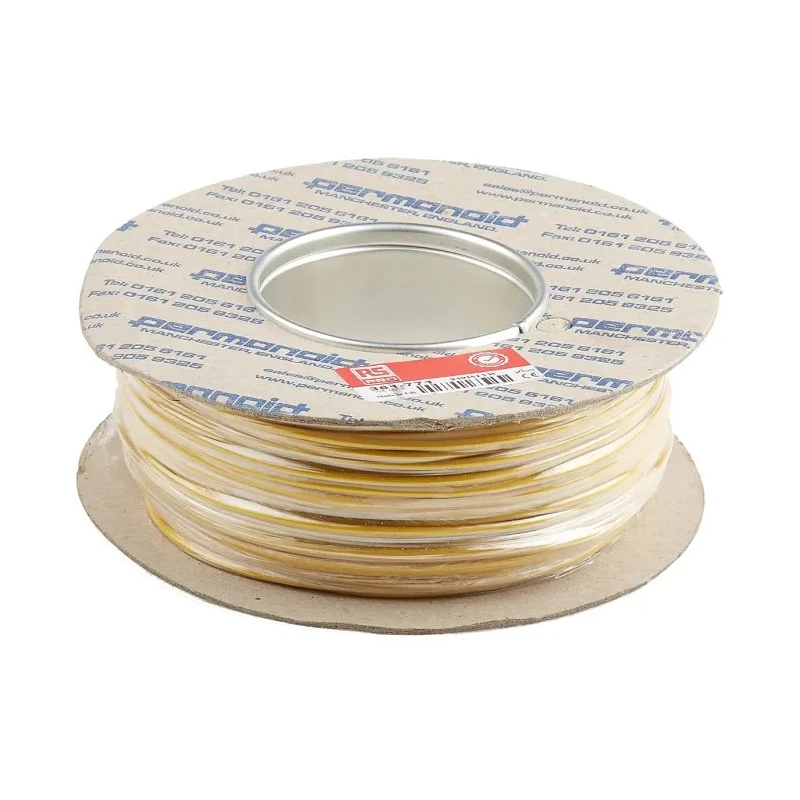 RS PRO 2491X Series Yellow Equipment Wire, 17 AWG, 32x0.2 mm Core Strands, 100 m Length, Polyvinyl Chloride Jacket 361-771