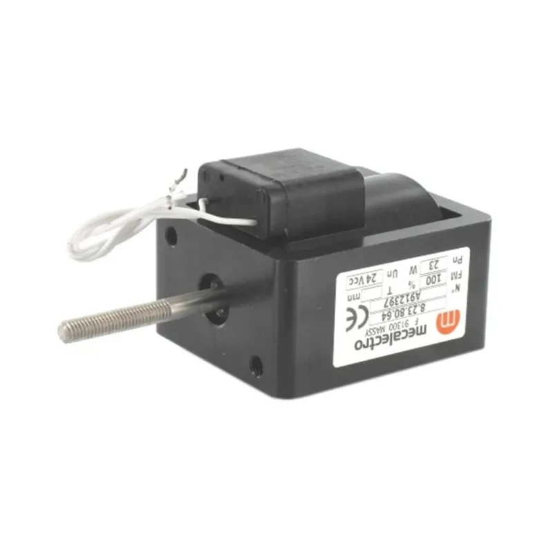 Mecalectro Heavy-Duty Single-Acting Linear Solenoid 230V 23W 15mm Stroke 124.1mm Length 823D8064-230VCA-100%
