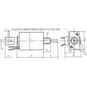 Mecalectro Linear Solenoid 24V 23W Push Pull Action 15mm Stroke 124.1mm Length 8238064-24VCC-100%