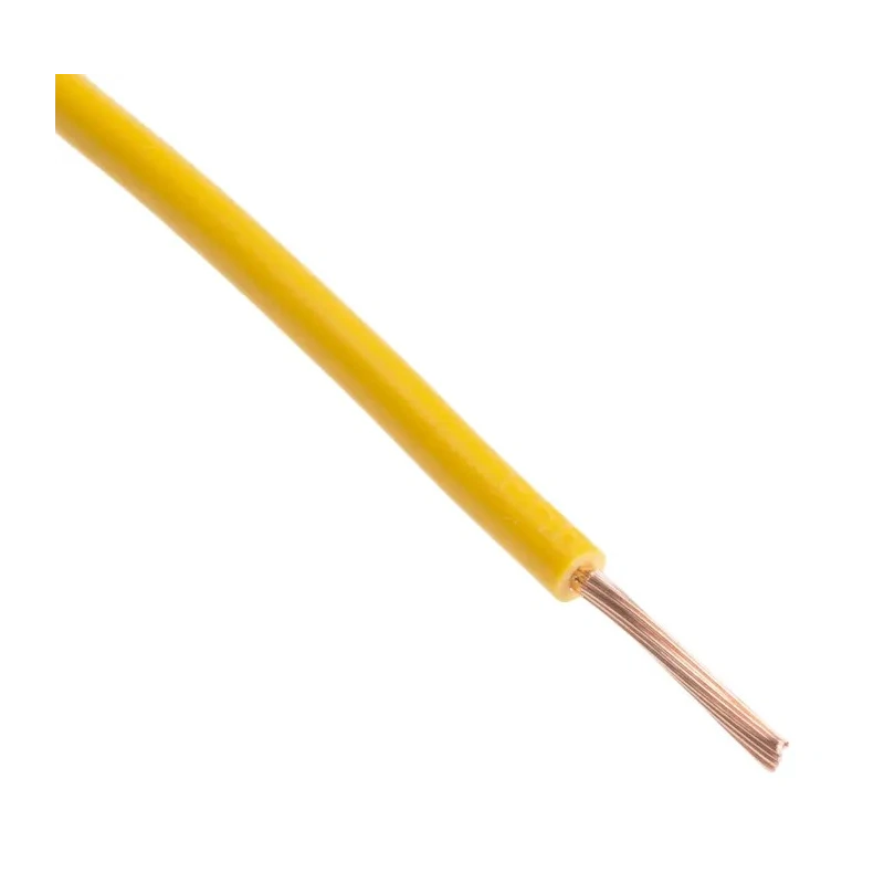 RS PRO 2491X Series Yellow Equipment Wire 15 AWG 30/0.25 mm Core Strands 100 m Polyvinyl Chloride 361-844