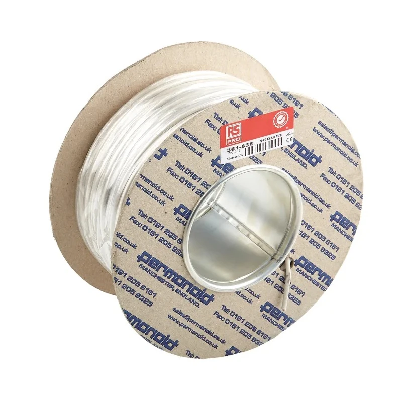 RS PRO 2491X Series White Hook Up Wire 15 AWG 30x0.25 mm Core Strands 100 m, PVC Insulation 750V 70°C 361-838