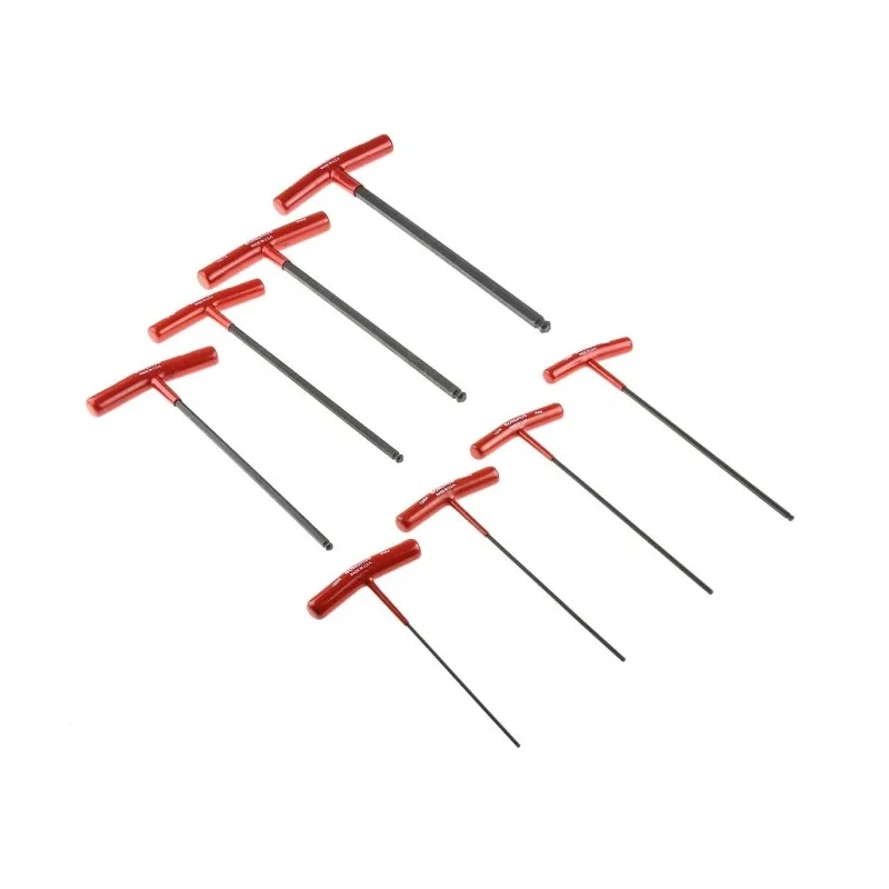 Bondhus 8 Piece T Metric Hex Key Set Steel, Hex Size 2 to 10 mm BTX80MM