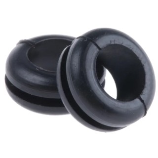 HellermannTyton HV Black Polyvinyl Chloride 8 mm Cable Grommet for 6 mm to 7 mm Cable Diameter 633-02150 HV1215-PVC-FR-BK