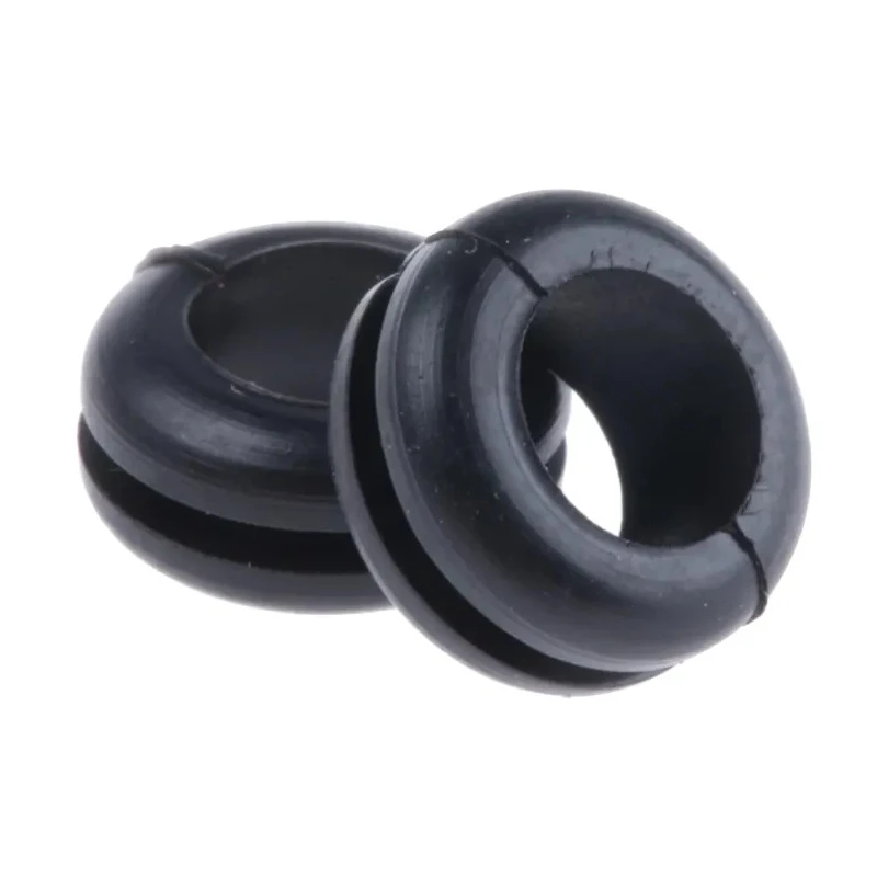 HellermannTyton HV Black Polyvinyl Chloride 8 mm Cable Grommet for 6 mm to 7 mm Cable Diameter 633-02150 HV1215-PVC-FR-BK