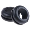 HellermannTyton HV Black Polyvinyl Chloride 8 mm Cable Grommet for 6 mm to 7 mm Cable Diameter 633-02150 HV1215-PVC-FR-BK