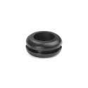 HellermannTyton HV Black Polyvinyl Chloride 8 mm Cable Grommet for 6 mm to 7 mm Cable Diameter 633-02150 HV1215-PVC-FR-BK