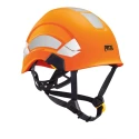 Petzl Orange Safety Helmet with Chin Strap, ABS Material, Adjustable Headband A010DA01