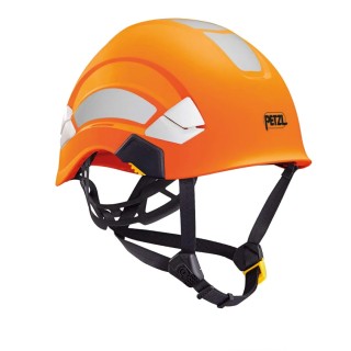 Petzl Orange Safety Helmet with Chin Strap, ABS Material, Adjustable Headband A010DA01