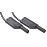 Hirschmann Test & Measurement Connector Test Lead 32A, 1000 V AC/DC, Black, 1m Lead Length 934088100