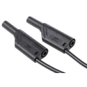 Hirschmann Test & Measurement Connector Test Lead 32A, 1000 V AC/DC, Black, 1m Lead Length 934088100
