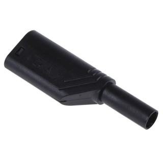 Hirschmann Test & Measurement Black Male Banana Plug, 4 mm Connector, Screw Termination, 1kV, 24A, Nickel Plating 934099100-
