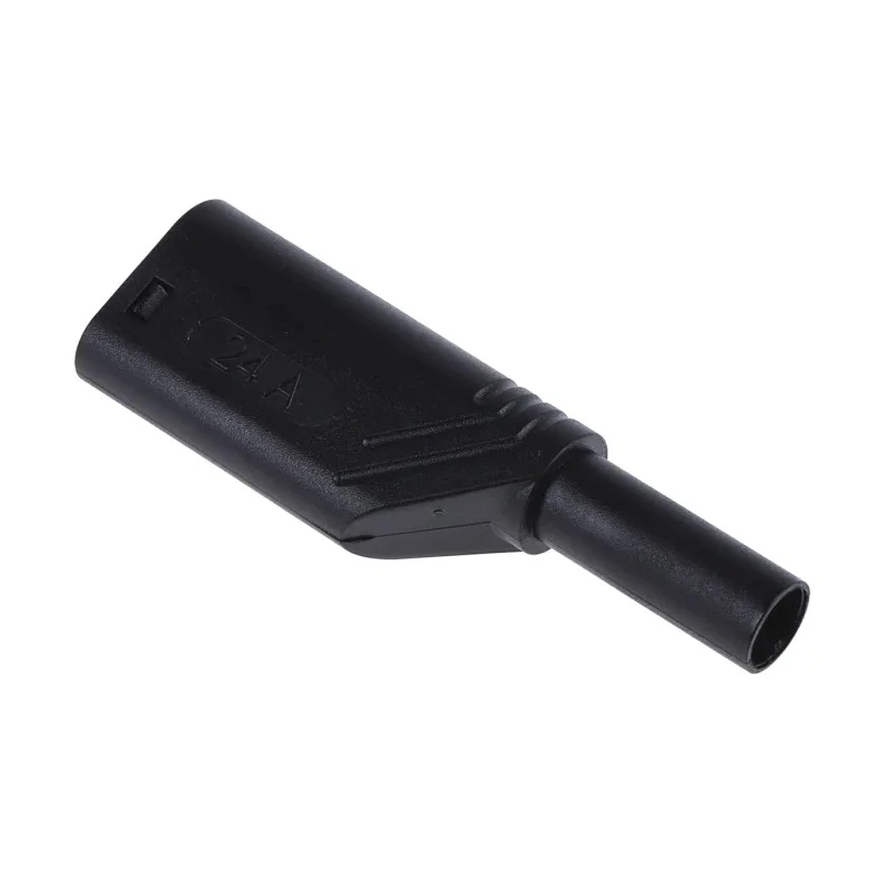 Hirschmann Test & Measurement Black Male Banana Plug, 4 mm Connector, Screw Termination, 1kV, 24A, Nickel Plating 934099100-