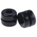 HellermannTyton HV Black Polyvinyl Chloride Cable Grommet 6 mm Panel Hole Diameter for 4 mm Cable 633-02120 HV1212-PVC-FR-BK