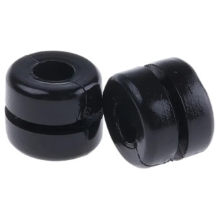 HellermannTyton HV Black Polyvinyl Chloride Cable Grommet 6 mm Panel Hole Diameter for 4 mm Cable 633-02120 HV1212-PVC-FR-BK