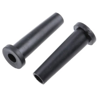 HellermannTyton Black Polyvinyl Chloride Cable Grommet 9 mm Panel Hole Diameter for 5.5 mm to 7 632-01010 HV2101-PVC-FR-BK