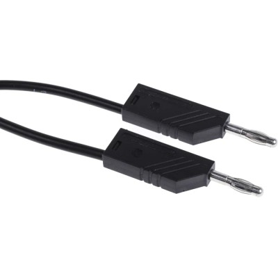 Hirschmann Test & Measurement Connector Test Lead 16A 60V dc Black 2 m Lead Length 934065100
