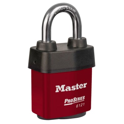 Master Lock Stainless Steel Key Padlock Weatherproof 8 mm Shackle Diameter 54mm Body 6121RED