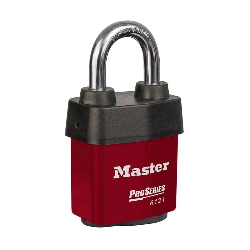 Master Lock Stainless Steel Key Padlock Weatherproof 8 mm Shackle Diameter 54mm Body 6121RED